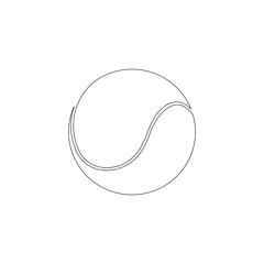 tennis ball. flat vector icon