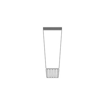 recommend clip art: cream tube. flat vector icon