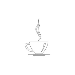 Cup of coffee. flat vector icon