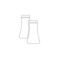 Salt and pepper. flat vector icon