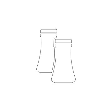 recommend clip art: Salt and pepper. flat vector icon