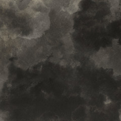 Gold luxury ink and watercolor textures on white paper background. Paint leaks and ombre effects. Hand painted vintage texture.