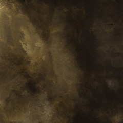 Gold luxury ink and watercolor textures on white paper background. Paint leaks and ombre effects. Hand painted vintage texture.