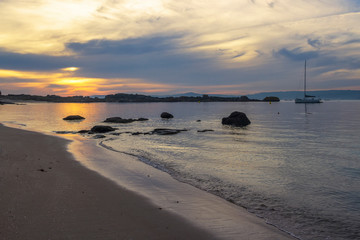 Area da Secada beach at dusk