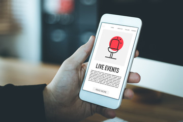 LIVE EVENTS CONCEPT ON SCREEN