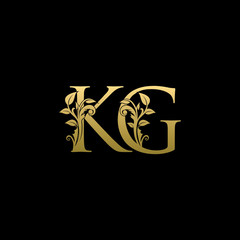 Golden Luxury KG Letter Logo