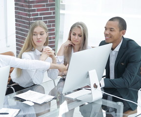 business group at a workshop in the office