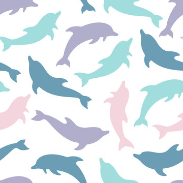 Dolphin silhouette pattern 1