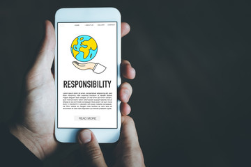 RESPONSIBILITY CONCEPT ON SCREEN