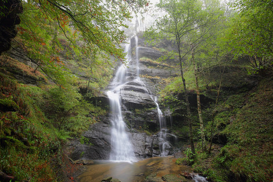 Uguna waterfall, Gorbea Natural Park, Vizcaya, Spain