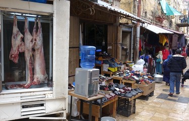 Jordan; the old market street of Salt