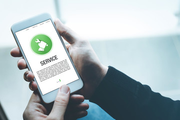 SERVICE CONCEPT ON SCREEN