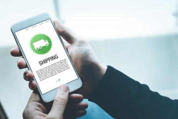 SHIPPING CONCEPT ON SCREEN