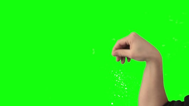 Chef Sprinkling Salt Salt Bae with green screen