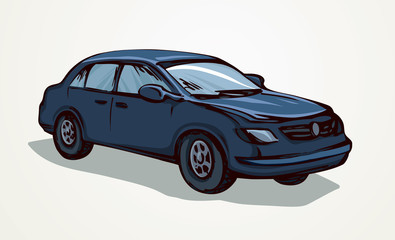 Taxi. Vector drawing