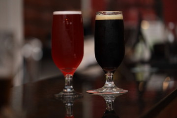 red beer and black