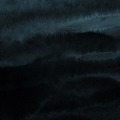 Colorful winter blue ink and watercolor textures on white paper background. Paint leaks and ombre effects. Hand painted abstract image. Deep sea.