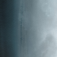 Colorful winter blue ink and watercolor textures on white paper background. Paint leaks and ombre effects. Hand painted abstract image. Deep sea.