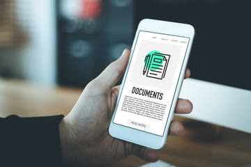 DOCUMENTS CONCEPT ON SCREEN