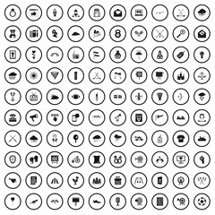 100 arrow icons set in simple style for any design vector illustration