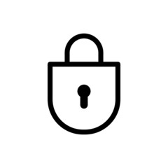 Lock icon, security symbol