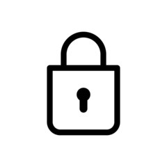 Lock icon, security symbol