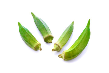okra isolated on a white background