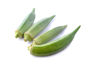 okra isolated on a white background