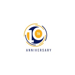 10 Year Anniversary Vector Template Design Illustration