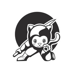 cat ninja mascot amazing design for your company or brand © andypp