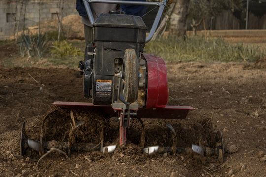 Hombre labrando con la mula
