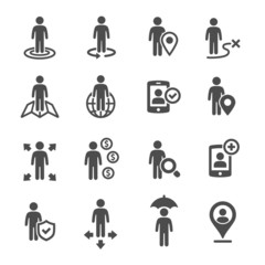 Business and people icons set