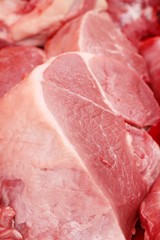 Raw pork for cooking at street food