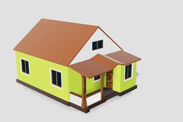 3d house modern contemporary style