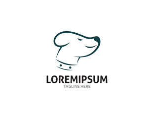 dog head logo line art