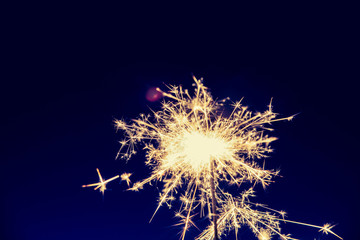 Sparkler at Christmas time and new year’s eve