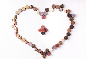 Chocolate valentines candies
