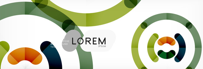 Line design circles abstract background