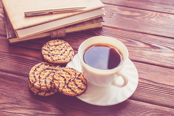 Coffee Break - Notepad and Pen along with coffee 