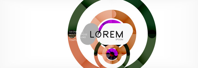 Round linear circle shapes background