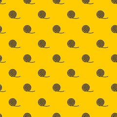 Yarn ball toy for cat pattern seamless vector repeat geometric yellow for any design
