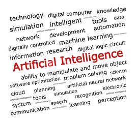 Artificial Intelligence Wordcloud - illustration