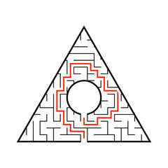 Abstact labyrinth. Game for kids. Puzzle for children. Maze conundrum. Vector illustration.