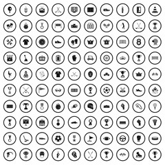 100 awards icons set in simple style for any design vector illustration