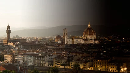 Deurstickers Day-to-night view of downtown Florence, Italy © Gentoo Multimedia