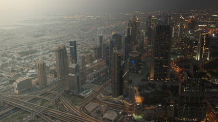 Day-to-night view of downtown Dubai