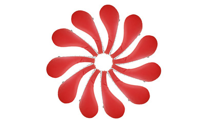 Red Target for Taekwondo Martial Art Kick and Punch in White Isolated Background