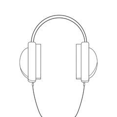 Obraz premium Illustrations cute headphones.