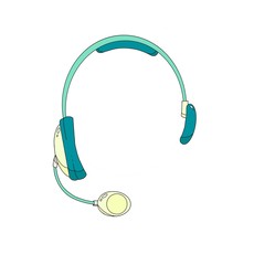 Illustrations cute headphones.