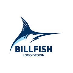 Blue Marlin, Bill fish logo design template